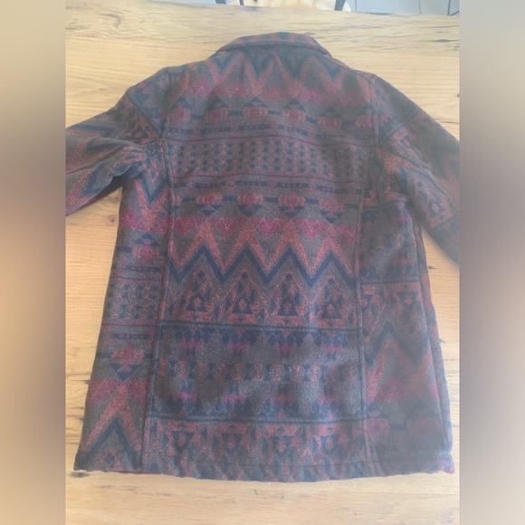 Weatherproof Vintage Aztec Sherpa Lined Jacket Coat Button Down Brown Women’s M - Picture 9 of 10